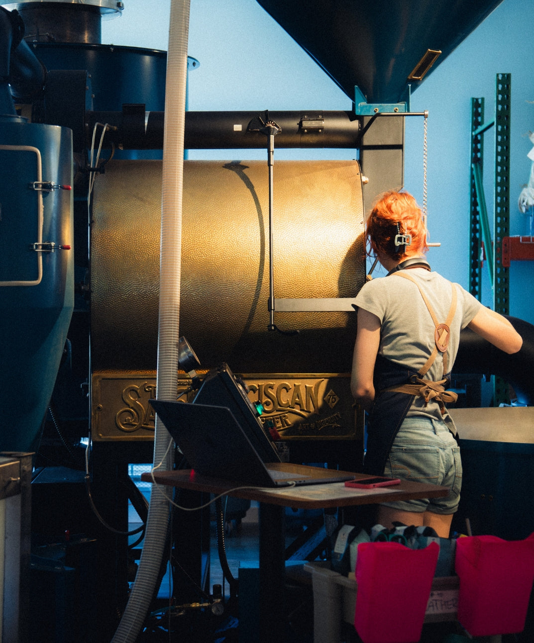Roasting green coffee beans