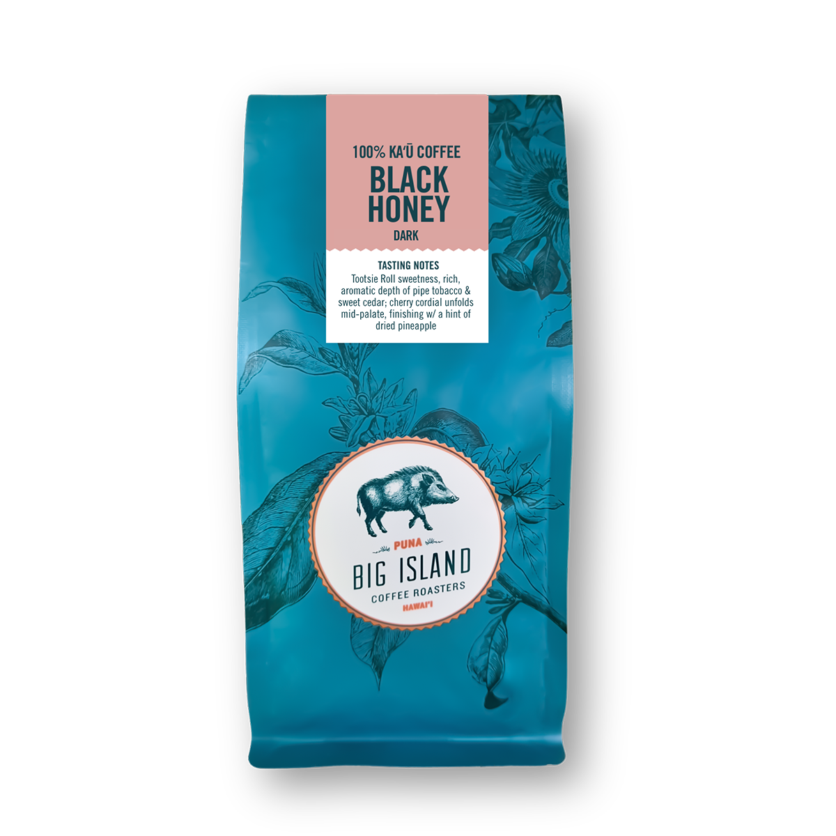 Bag of 100% Ka'u Black Honey by Big Island Coffee Roasters - Hawaiian Coffee - Coffee Beans & Ground Coffee