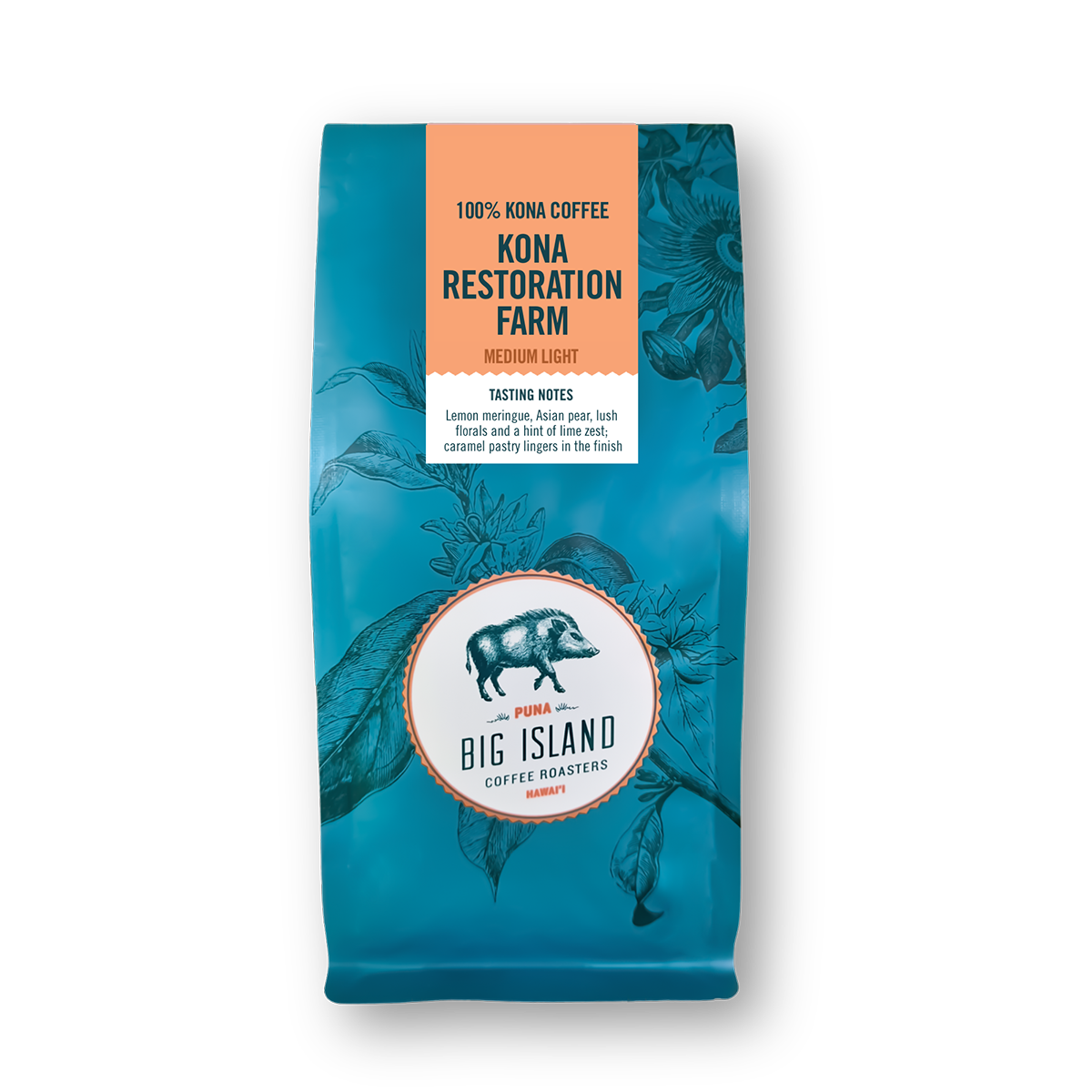 Medium light kona restoration coffee beans 100%