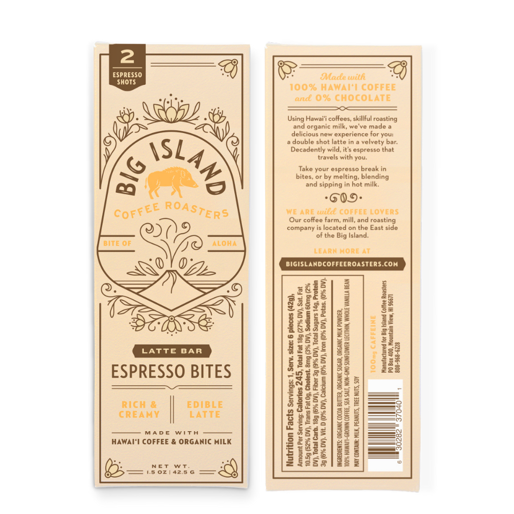 Latte Espresso Bites | Hawaiian Coffee & Organic Cream