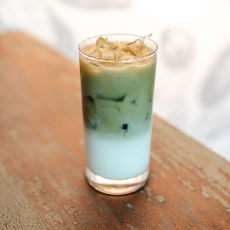 matcha latte iced green 