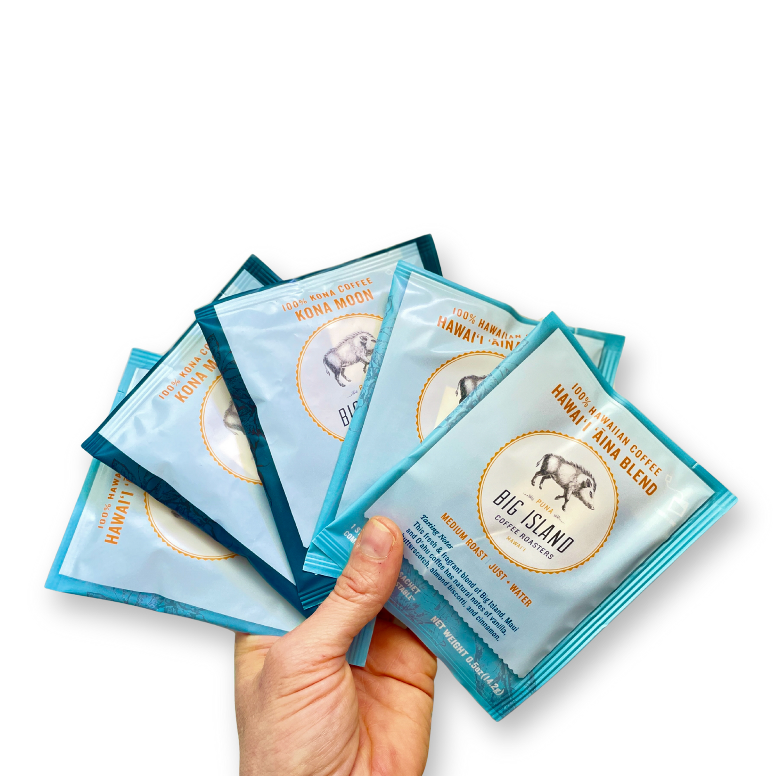 single serve instant coffee packets from Hawaii