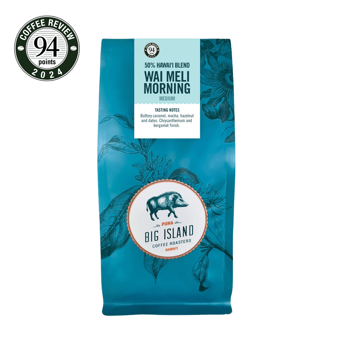 Hawaiian Blend Coffee - Wai Meli Morning Medium Roast Whole Bean